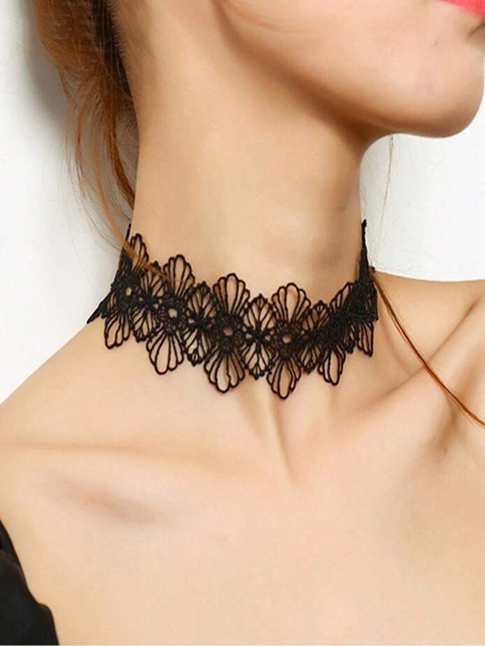 Black Floral Lace Choker Necklace NEW 🏷️